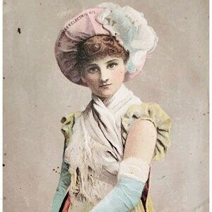 C1870-80s Mary Anderson Victorian Trade Card Lovely Actress Buffalo NY E98D